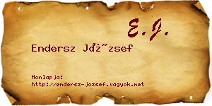 Endersz József névjegykártya