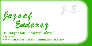 jozsef endersz business card