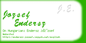 jozsef endersz business card